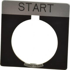 Eaton Cutler-Hammer - Square, Legend Plate - Start - Black Background, 30-1/2mm Hole Diameter - Americas Industrial Supply