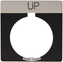 Eaton Cutler-Hammer - Square, Legend Plate - Up - Black Background, 30-1/2mm Hole Diameter - Americas Industrial Supply