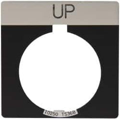 Eaton Cutler-Hammer - Square, Legend Plate - Up - Black Background, 30-1/2mm Hole Diameter - Americas Industrial Supply