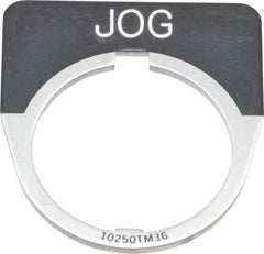 Eaton Cutler-Hammer - Half Round, Legend Plate - Jog - Black Background, 30-1/2mm Hole Diameter - Americas Industrial Supply
