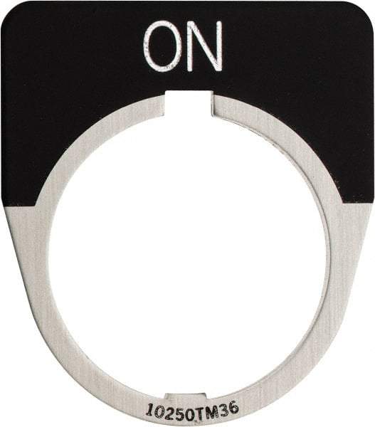 Eaton Cutler-Hammer - Half Round, Legend Plate - On - Black Background, 30-1/2mm Hole Diameter - Americas Industrial Supply