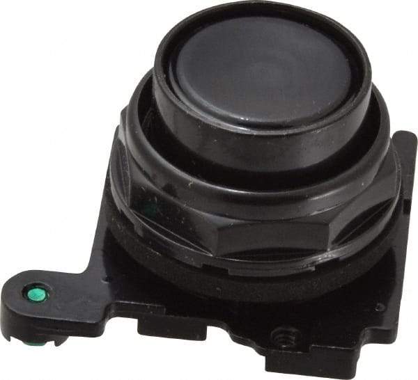 Eaton Cutler-Hammer - Flush Pushbutton Switch Operator - Black, Round Button, Nonilluminated - Americas Industrial Supply