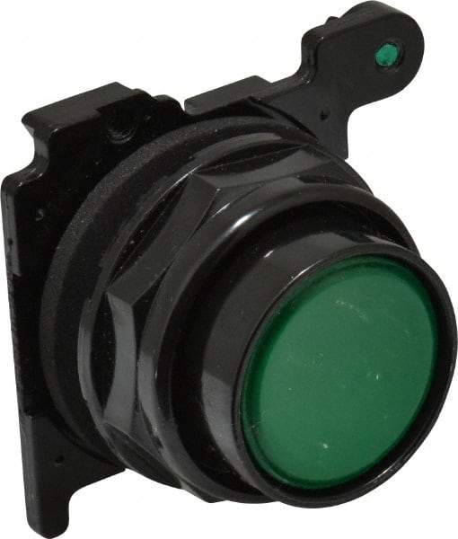 Eaton Cutler-Hammer - Flush Pushbutton Switch Operator - Green, Round Button, Nonilluminated - Americas Industrial Supply