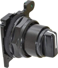Eaton Cutler-Hammer - 30-1/2mm Mount Hole, 3 Position, Knob Operated, Selector Switch Only - Black, Maintained (MA), Corrosion Resistant, Oil and Watertight - Americas Industrial Supply