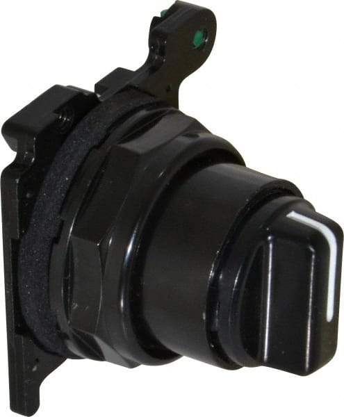 Eaton Cutler-Hammer - 30-1/2mm Mount Hole, 3 Position, Knob Operated, Selector Switch Only - Black, Maintained (MA) - Momentary (MO), Corrosion Resistant, Oil and Watertight - Americas Industrial Supply