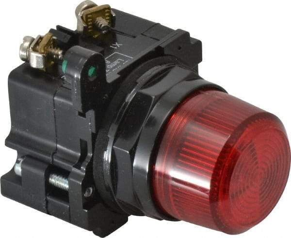 Eaton Cutler-Hammer - 120 VAC Red Lens Incandescent Indicating Light - Corrosion Resistant, Oiltight, Watertight - Americas Industrial Supply