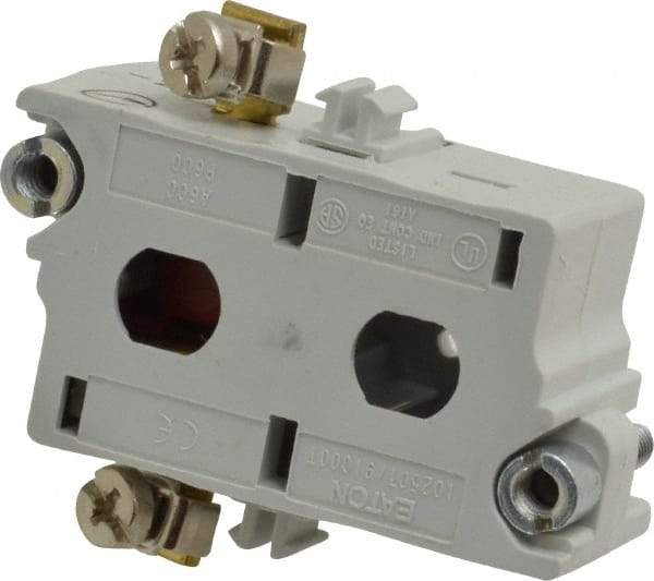 Eaton Cutler-Hammer - NC, 0.5 Amp, Electrical Switch Contact Block - 120 VAC/VDC, Pressure Terminal, 30-1/2mm Hole, For Use with E34 Operators, Standard 10250T - Americas Industrial Supply