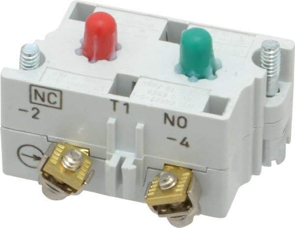 Eaton Cutler-Hammer - NO/NC, 0.5 Amp, Electrical Switch Contact Block - 120 VAC/VDC, Pressure Terminal, 30-1/2mm Hole, For Use with E34 Operators, Standard 10250T - Americas Industrial Supply