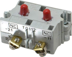 Eaton Cutler-Hammer - 2NC, 0.5 Amp, Electrical Switch Contact Block - 120 VAC/VDC, Pressure Terminal, 30-1/2mm Hole, For Use with E34 Operators, Standard 10250T - Americas Industrial Supply