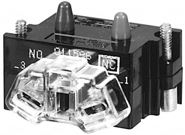 Eaton Cutler-Hammer - NC, 0.5 Amp, Electrical Switch Contact Block - 120 VAC/VDC, Pressure Terminal, 30-1/2mm Hole, For Use with E34 Operators, Standard 10250T - Americas Industrial Supply