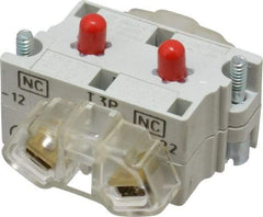 Eaton Cutler-Hammer - 2NC, 0.5 Amp, Electrical Switch Contact Block - 120 VAC/VDC, Pressure Terminal, 30-1/2mm Hole, For Use with E34 Operators, Standard 10250T - Americas Industrial Supply