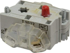 Eaton Cutler-Hammer - NC, 0.5 Amp, Electrical Switch Contact Block - 120 VAC/VDC, Pressure Terminal, 30-1/2mm Hole, For Use with E34 Operators, Standard 10250T - Americas Industrial Supply