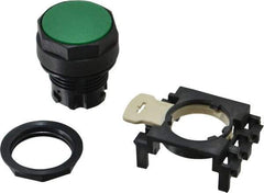 Eaton Cutler-Hammer - 25mm Mount Hole, Flush, Pushbutton Switch Only - Round, Green Pushbutton, Nonilluminated, Momentary (MO) - Americas Industrial Supply