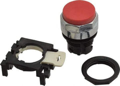 Eaton Cutler-Hammer - 25mm Mount Hole, Extended Straight, Pushbutton Switch Only - Round, Red Pushbutton, Nonilluminated, Momentary (MO) - Americas Industrial Supply