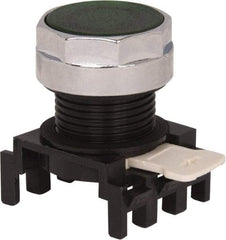 Eaton Cutler-Hammer - 25mm Mount Hole, Flush, Pushbutton Switch Only - Round, Green Pushbutton, Illuminated, Momentary (MO) - Americas Industrial Supply