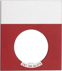 Eaton Cutler-Hammer - Legend Plate - Blank - Red Background, 22-1/2mm Hole Diameter - Americas Industrial Supply