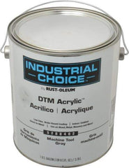 Rust-Oleum - 1 Gal Machine Tool Gray Semi Gloss Finish Acrylic Enamel Paint - Interior/Exterior, Direct to Metal, <250 gL VOC Compliance - Americas Industrial Supply