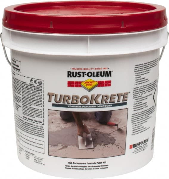 Rust-Oleum - 3.5 Gal Epoxy Patch Kit - Gray, 6.5 Sq Ft Coverage, 100% Solids Epoxy/Aggregate Patching Compound - Americas Industrial Supply