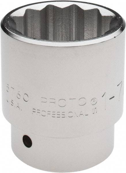 Proto - 1-7/8", 1" Drive, Standard Hand Socket - 12 Points, 3-5/16" OAL - Americas Industrial Supply