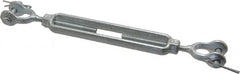 Made in USA - 500 Lb Load Limit, 1/4" Thread Diam, 4" Take Up, Steel Jaw & Jaw Turnbuckle - 8" Closed Length - Americas Industrial Supply