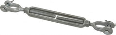 Made in USA - 800 Lb Load Limit, 5/16" Thread Diam, 4-1/2" Take Up, Steel Jaw & Jaw Turnbuckle - 9" Closed Length - Americas Industrial Supply