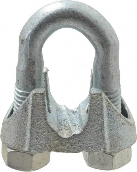 Value Collection - 5/8" Wire Rope U-Bolt Clip - Malleable Iron, Galvanized - Americas Industrial Supply