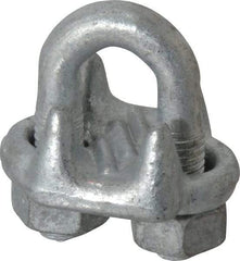 Value Collection - 1/2" Wire Rope U-Bolt Clip - Forged Steel, Galvanized - Americas Industrial Supply