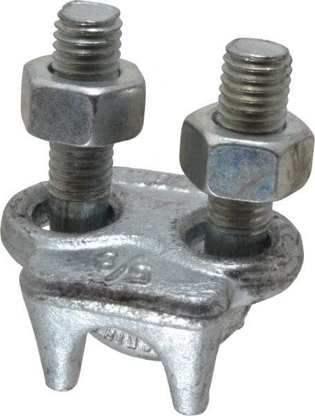 Value Collection - 5/8" Wire Rope U-Bolt Clip - Forged Carbon Steel, Galvanized - Americas Industrial Supply