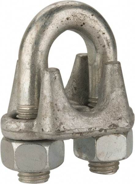 Value Collection - 7/8" Wire Rope U-Bolt Clip - Forged Steel, Galvanized - Americas Industrial Supply