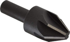 Keo - 1" Head Diam, 1/2" Shank Diam, 6 Flute 60° High Speed Steel Countersink - Bright Finish, 2-3/4" OAL, Single End, Straight Shank, Right Hand Cut - Americas Industrial Supply