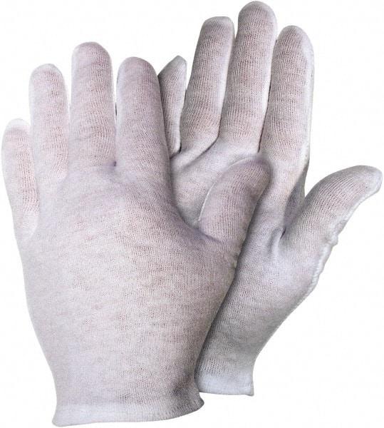 MCR Safety - Size L Cotton General Protection Work Gloves - For Inspection, Uncoated, Slip-On Cuff, Full Fingered, White, Ambidextrous - Americas Industrial Supply