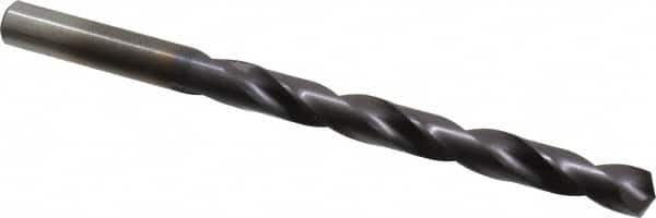 Chicago-Latrobe - Letter O 135° High Speed Steel Jobber Drill - TiAlN Finish, Right Hand Cut, Spiral Flute, Straight Shank, 4-1/2" OAL, Split Point - Americas Industrial Supply