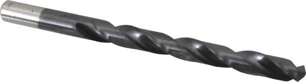 Chicago-Latrobe - Letter Q 135° High Speed Steel Jobber Drill - TiAlN Finish, Right Hand Cut, Spiral Flute, Straight Shank, 4-3/4" OAL, Split Point - Americas Industrial Supply