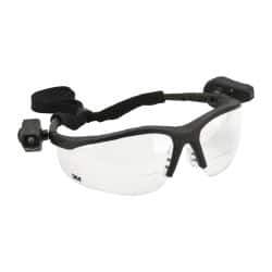 3M - +2.5, Clear Lenses, Anti-Fog, Framed Magnifying Safety Glasses - UV Protection, Adjustable Temples, Gray Plastic Frame, ANSI Z87.1-2010 - Americas Industrial Supply