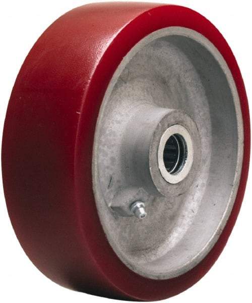 Hamilton - 6 Inch Diameter x 2 Inch Wide, Polyurethane on Aluminum Caster Wheel - 1,200 Lb. Capacity, 2-3/16 Inch Hub Length, 5/8 Inch Axle Diameter, Straight Roller Bearing - Americas Industrial Supply