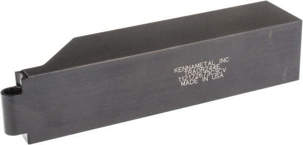 Kennametal - TRAO, Right Hand Cut, 1-1/2" Shank Height x 1-1/2" Shank Width, Neutral Rake Indexable Turning Toolholder - 7" OAL, RC..46 Insert Compatibility, Series K-Lock - Americas Industrial Supply