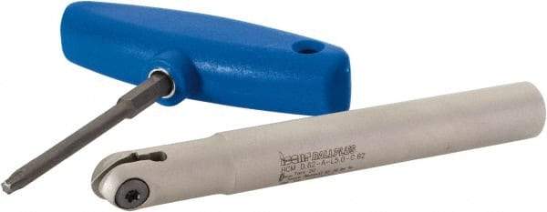 Iscar - 5/8" Cut Diam, 5/8" Shank Diam, 5.1" OAL, Indexable Ball Nose End Mill - 1.4" Head Length, Straight Shank, HCM D.62 Toolholder, HBF D.62, HBR D.62, HCR D.62 Insert - Americas Industrial Supply