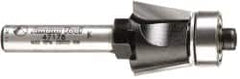Amana Tool - 5/8" Cut Diam, 1/2" Length of Cut, 2 Flute Bevel Trim Edge Profile Router Bit - Carbide-Tipped, 1/4" Shank Diam, 2" OAL, Uncoated - Americas Industrial Supply