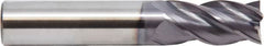 M.A. Ford - 5/8", 1-1/4" LOC, 5/8" Shank Diam, 3-1/2" OAL, 4 Flute, Solid Carbide Square End Mill - Single End, ALtima Finish, Spiral Flute, 35/38° Helix, Centercutting, Right Hand Cut, Right Hand Flute - Americas Industrial Supply