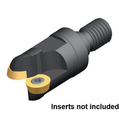 Kennametal - 25mm Cutting Diam, 63/64" Max Depth of Cut, Modular Connection Indexable Copy End Mill - 2 Inserts, RD.X 1003.. Insert - Americas Industrial Supply