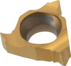 Carmex - 06IL Internal Left Hand 27 NPT Laydown Threading Insert - Grade BXC, TiN Coated Carbide - Americas Industrial Supply