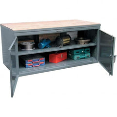 Strong Hold - Stationary Work Benches, Tables Type: Work Bench Top Material: Maple work surface 1-3/4" thick - Americas Industrial Supply