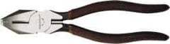 Paramount - 6-3/16" OAL, 1-3/32" Jaw Length x 29/32" Jaw Width, Linesman's Pliers - Serrated Pipe Jaw, New England Style Head, Plastic Dipped Handles - Americas Industrial Supply