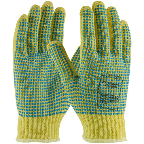‎08-K350PDD/M Gloves w/Kevlar Brand - 100% Kevlar - 7 Gg - M. Wgt - ANSI2 Dots 2 Sides/Extended Cuff - Exact Industrial Supply