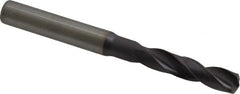 Kennametal - 6.90118mm 140° Spiral Flute Solid Carbide Screw Machine Drill Bit - Right Hand Cut, 34mm Flute Length, 79mm OAL, Standard Point, Straight Shank - Americas Industrial Supply