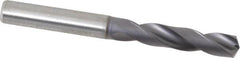Kennametal - 7.69874mm 140° Spiral Flute Solid Carbide Screw Machine Drill Bit - Right Hand Cut, 41mm Flute Length, 79mm OAL, Standard Point, Straight Shank - Americas Industrial Supply