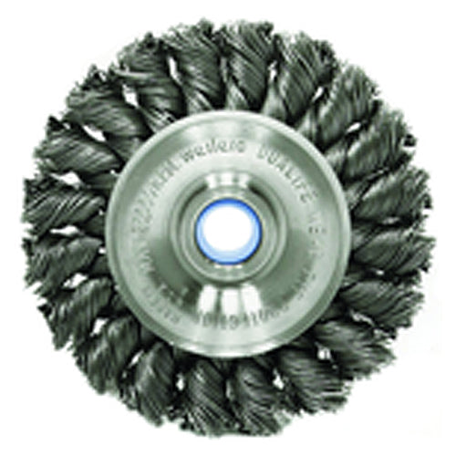 ‎3″ Diameter-3/8″-1/2″ Arbor Hole - Knot Twist Steel Wire Straight Wheel - Americas Industrial Supply