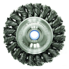 ‎3″ Diameter-3/8″-1/2″ Arbor Hole - Knot Twist Steel Wire Straight Wheel - Americas Industrial Supply