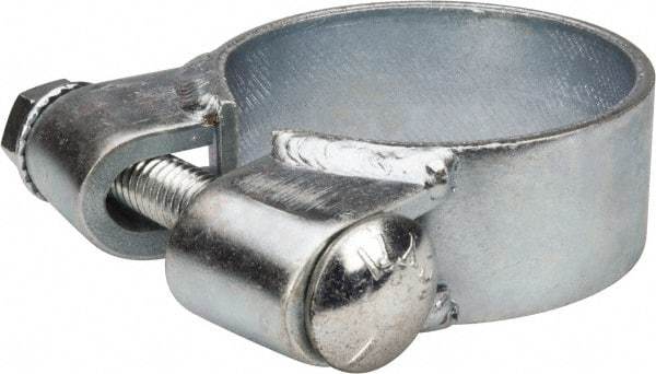 Made in USA - 2.42" ID, Steel Zinc Plated BCE Band Style Clamp - 0.12" Thick, 2-1/4" Hose - Americas Industrial Supply