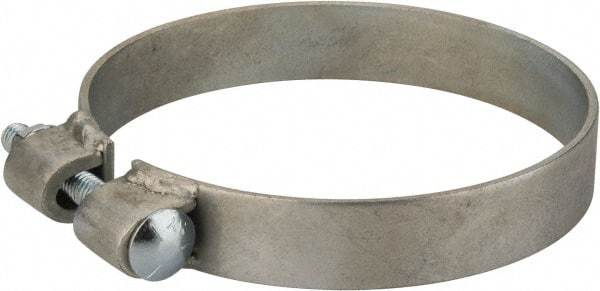 Made in USA - 3.67" ID, Steel Zinc Plated BCE Band Style Clamp - 0.12" Thick, 3-1/2" Hose - Americas Industrial Supply